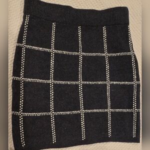 👗 NWT A New Day Navy Knit Windowpane Pencil Skirt, Women's M
